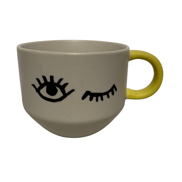 2017 Starbucks Winking Eye Siren Mug w/Yellow Handle 14oz
